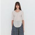 EENK EENK T-Shirt Open-Back - Ivory