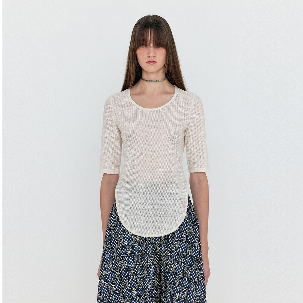 EENK EENK T-Shirt Open-Back - Ivory