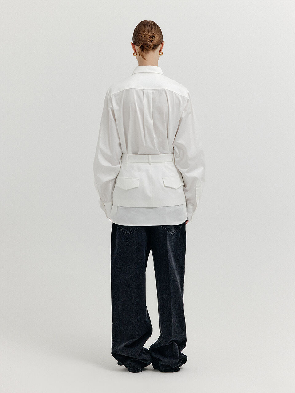 EENK EENK Shirt with Skirt Belt - White