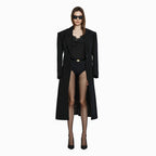 YCH SINGLE-BREASTED WOOL COAT BLACK (W24CT1023BK)