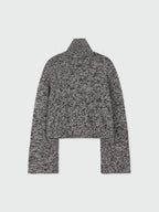EENK ZAZZI Collared Knit Cardigan - Black/White
