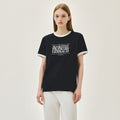 MARITHÉ+FRANҪOIS GIRBAUD AEROCOOL CRACK CLASSIC LOGO RINGER TEE navy