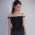 RoséFrantz Lace Off Shoulder Sleeveless [Black]