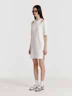 EENK YENDER Half Sleeve Cutout Dress - White