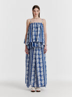 EENK YAEL Lace-printed Volume Top - Blue