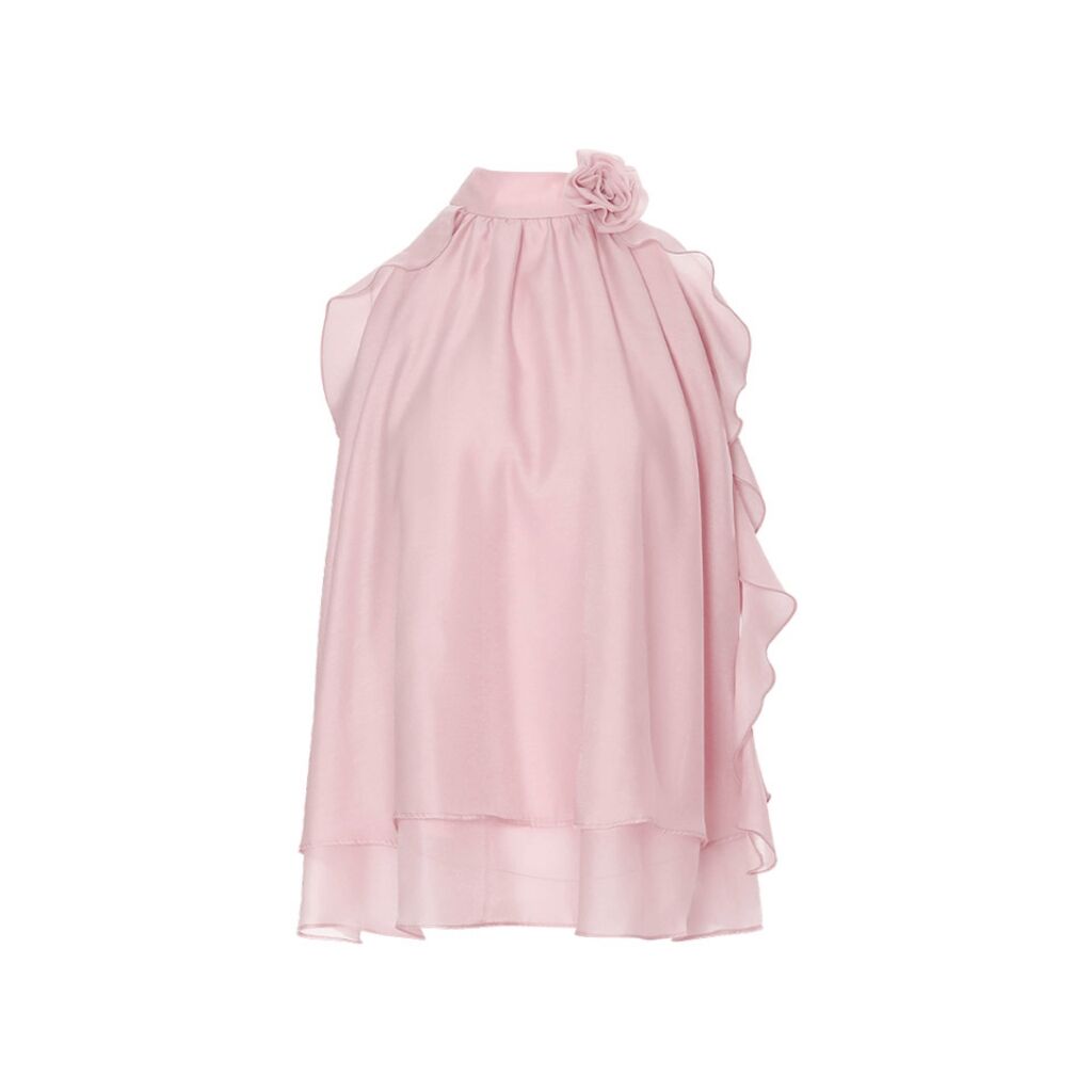 sincethen Peach pink halterneck blouse