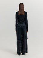EENK EENK XAVA Turtleneck Jersey Top - Black