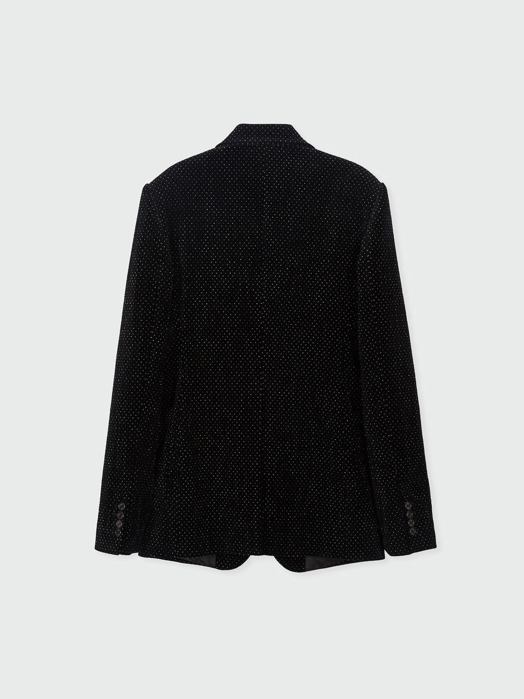 EENK ZAKIT Single-Breasted Blazer with Brooch - Black Velvet