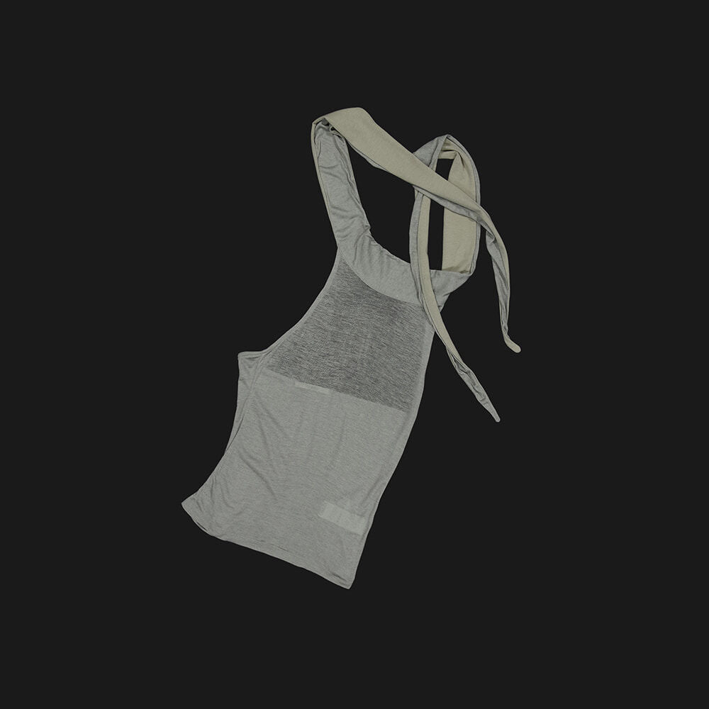 VERSO Color-Block Scarf Halter-Neck Top