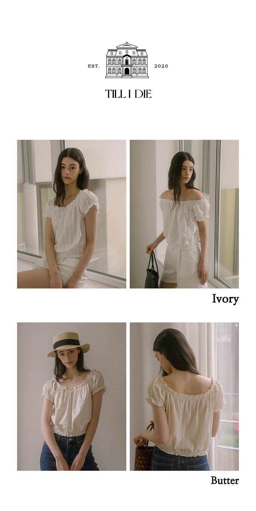 TILLIDIE Two-way shirring blouse TISU03BL02_Butter