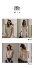 TILLIDIE Two-way shirring blouse TISU03BL02_Butter