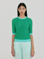 EENK ZIGGIE Short Sleeve Knit Top - Green