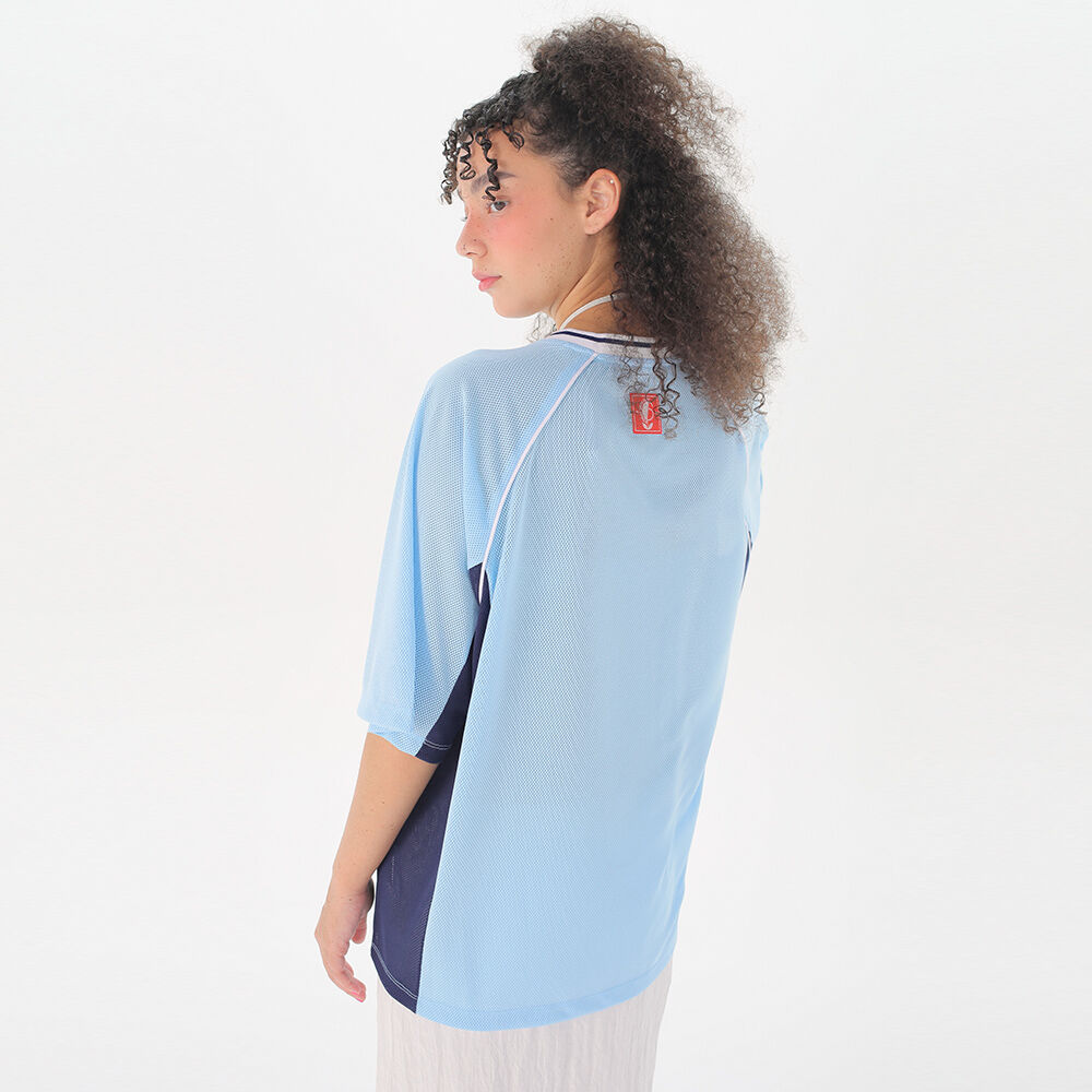 JUNEJUNE SPACE Uniform Boxy T-shirts_Light Blue
