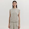 EENK EENK XET One-Pocket Knit Vest - Light Grey