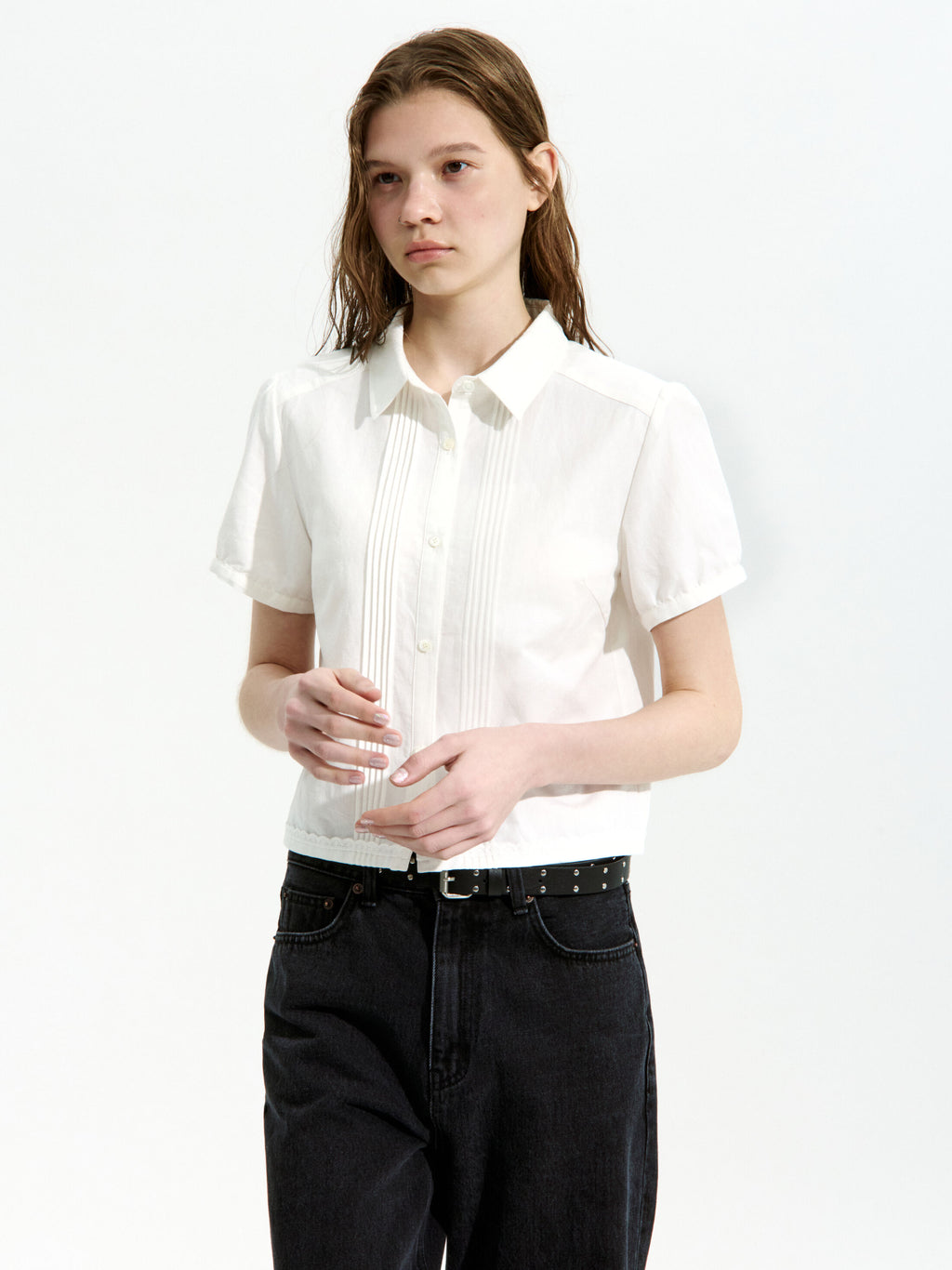 LOW CLASSIC BAMBOO LACE SHIRT_OFF WHITE_LC252BL03OW