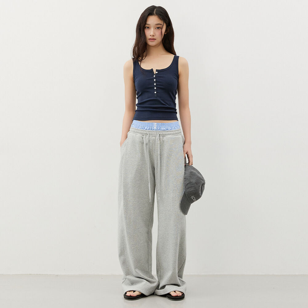 CITYBREEZE Button point sleeveless top_8COLORS