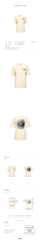 YCH GRAPHIC-PRINT T-SHIRT CREAM (F23TO909CR)