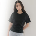 TILLIDIE Drape half sleeve t-shirt [TISU05TS07]_Black