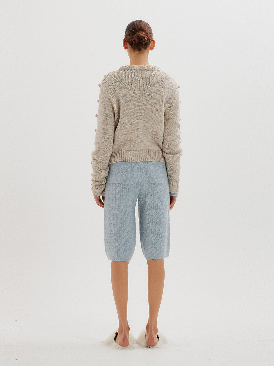 EENK EENK Knitwear Pompom Pullover - Light Grey