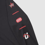 UMBRO Chant Mesh Graphic Logo Long Sleeve T-Shirt Black UR321CRL71