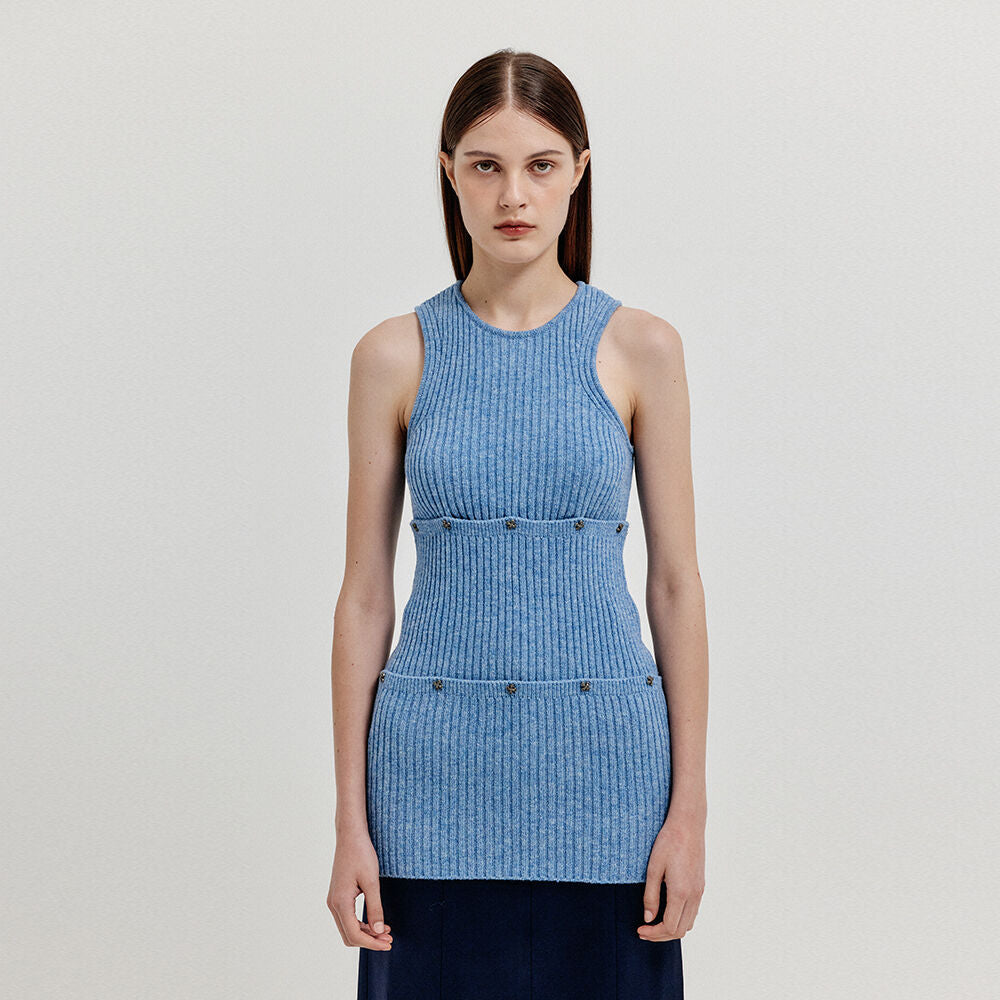 EENK EENK XENDER Separable Sleeveless Knit Top - Sky Blue