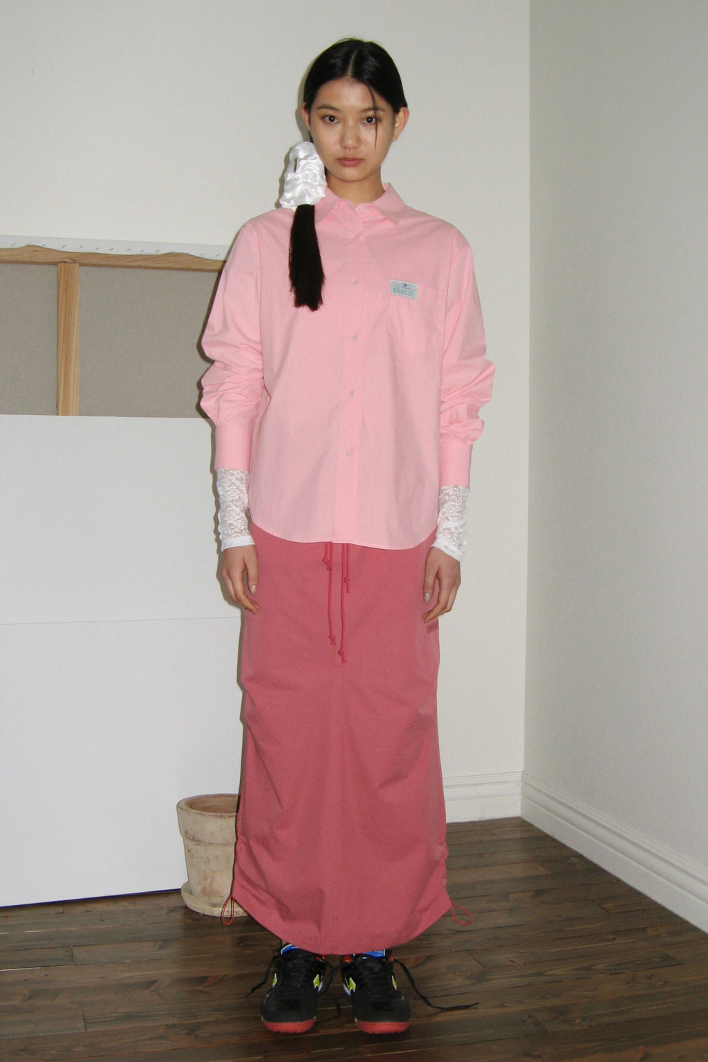 SINOON Classic Cotton Shirt (Light Pink)