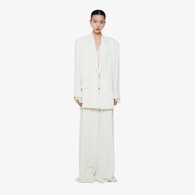 SINGLE-BREASTED BLAZER IVORY (F24JK1111IV)