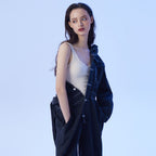 RENNESMIA DENIM JUMPSUIT BLACK