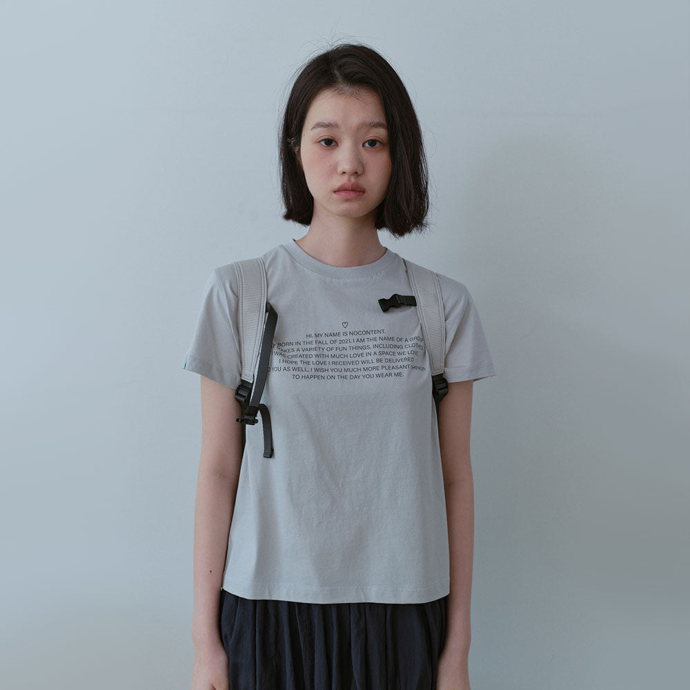 NOCONTENT Lettering T _ Light gray