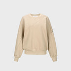 YCH MASCULIN FEMININ-PRINT SWEATSHIRT BEIGE (W23TO901BE)