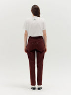 EENK EENK QENEVA Asymmetric Front Denim Pants - Brown