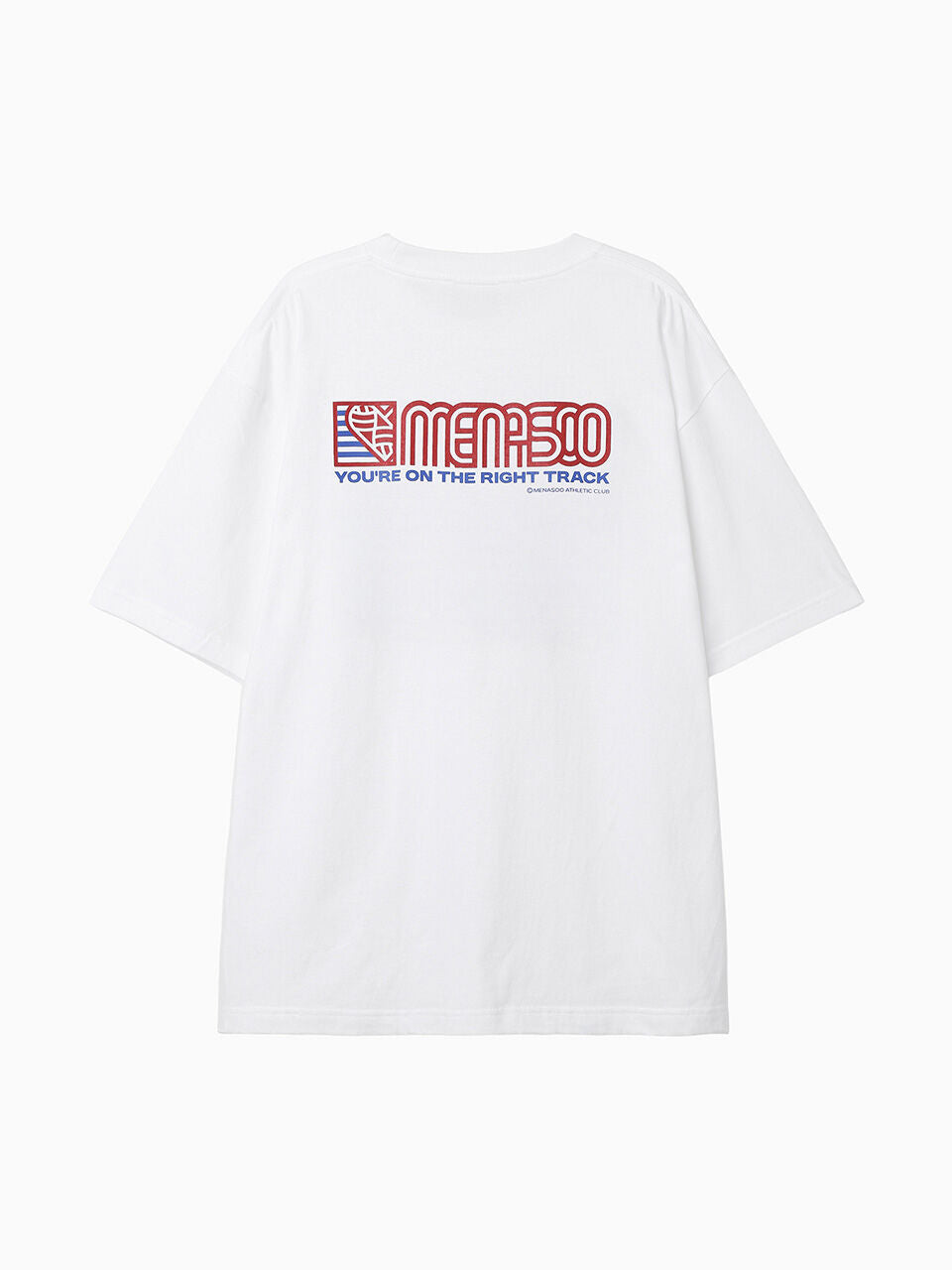 MENASOO Squared Hearttrack Graphic T Shirt_White