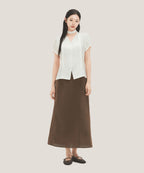 ROEM V-neck tie blouse RMBLG37RT4
