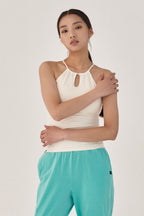 OZEZ OZTI4008 Keyhole Halter Neck Camisole - Ivory