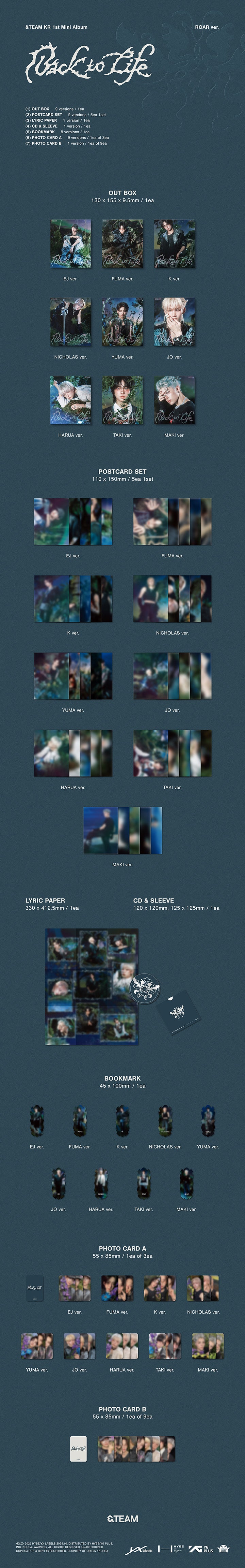 KR 1st Mini Album 'Back to Life' - ROAR ver. (Random) detail 2