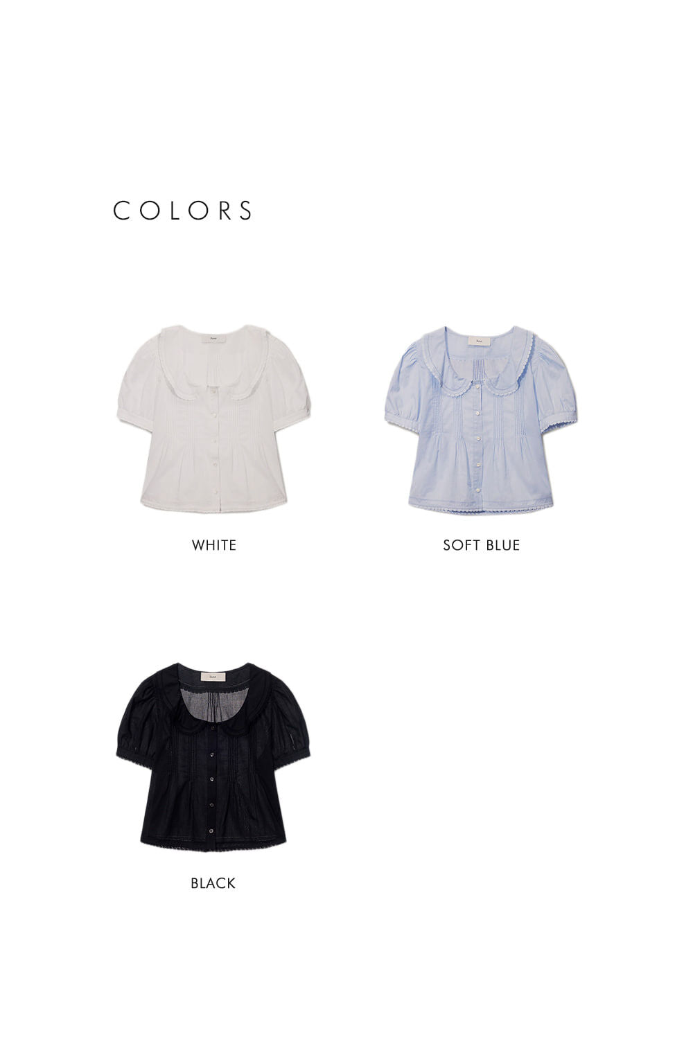 DUNST FRILL COLLARED BLOUSE WHITE_UDBL5B225WT