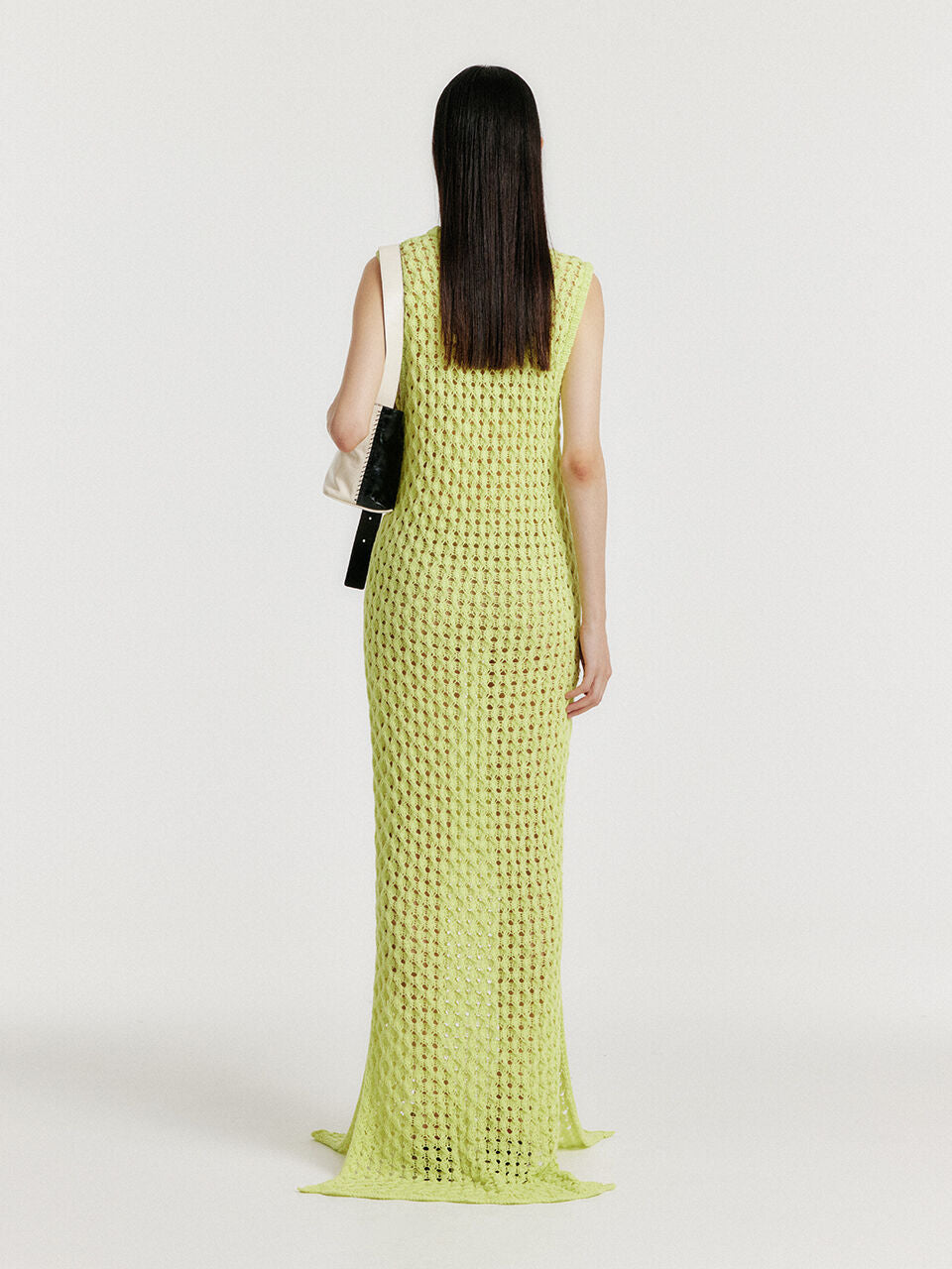 EENK EENK Maxi Cable Knit Dress - Yellow Green