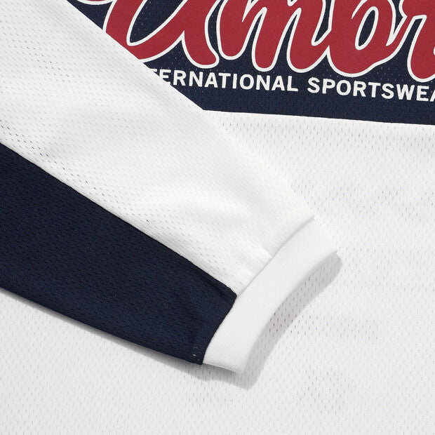 UMBRO Color block overfit mesh long sleeve t-shirt (cover-up) white (UQ321CRL72)