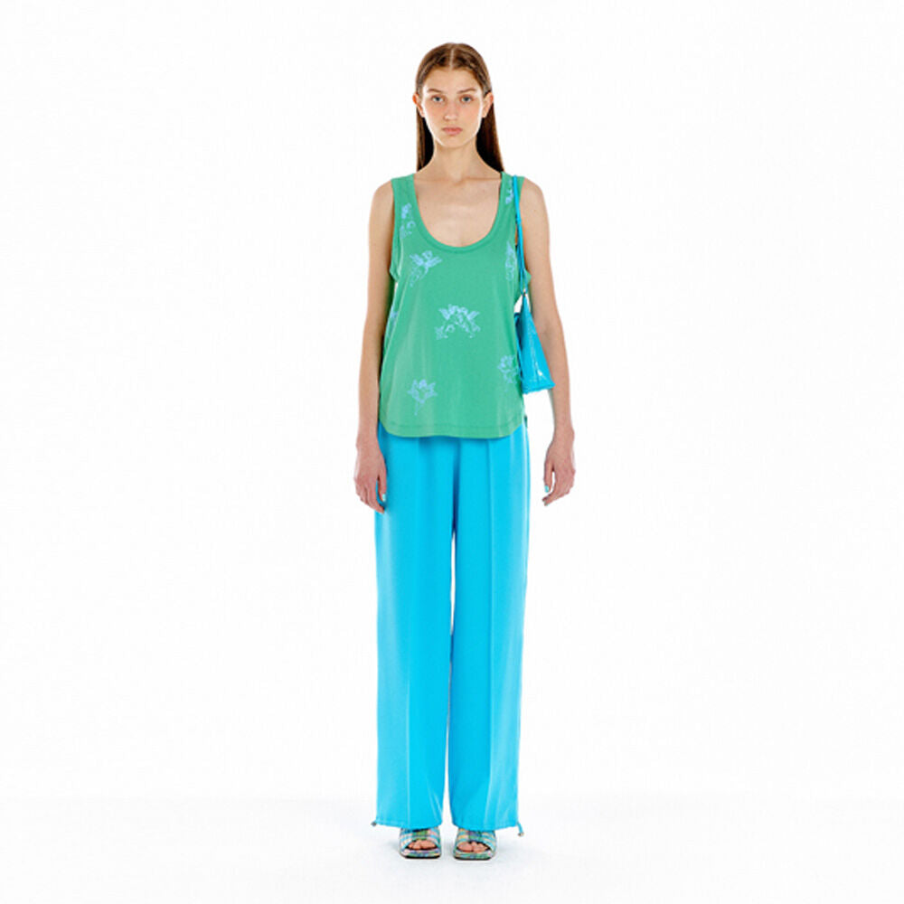 EENK EENK Pants Drawstring Hem Wide-Leg - Sky Blue