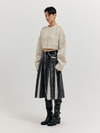 EENK EENK XRI Fisherman Knit Crop Pullover - Ivory