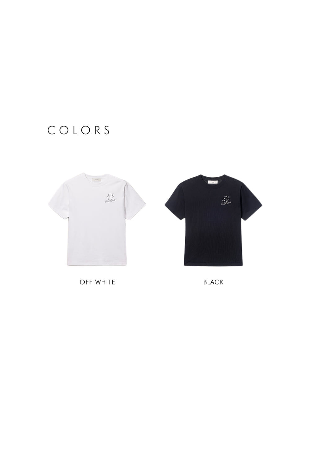 DUNST UNISEX DRAWING BLOOM LOGO T-SHIRT OFF WHITE_UDTS5B130OW