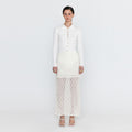 EENK EENK WIONY Diamond-Lace Layered Knit Skirt - Ivory