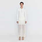 EENK EENK WIONY Diamond-Lace Layered Knit Skirt - Ivory