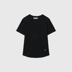 GENERAL IDEA WOMAN Acetate Round Neck T-Shirt [BLACK] / GF2LTS509