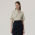 MOMET Eto henry neck blouse olive
