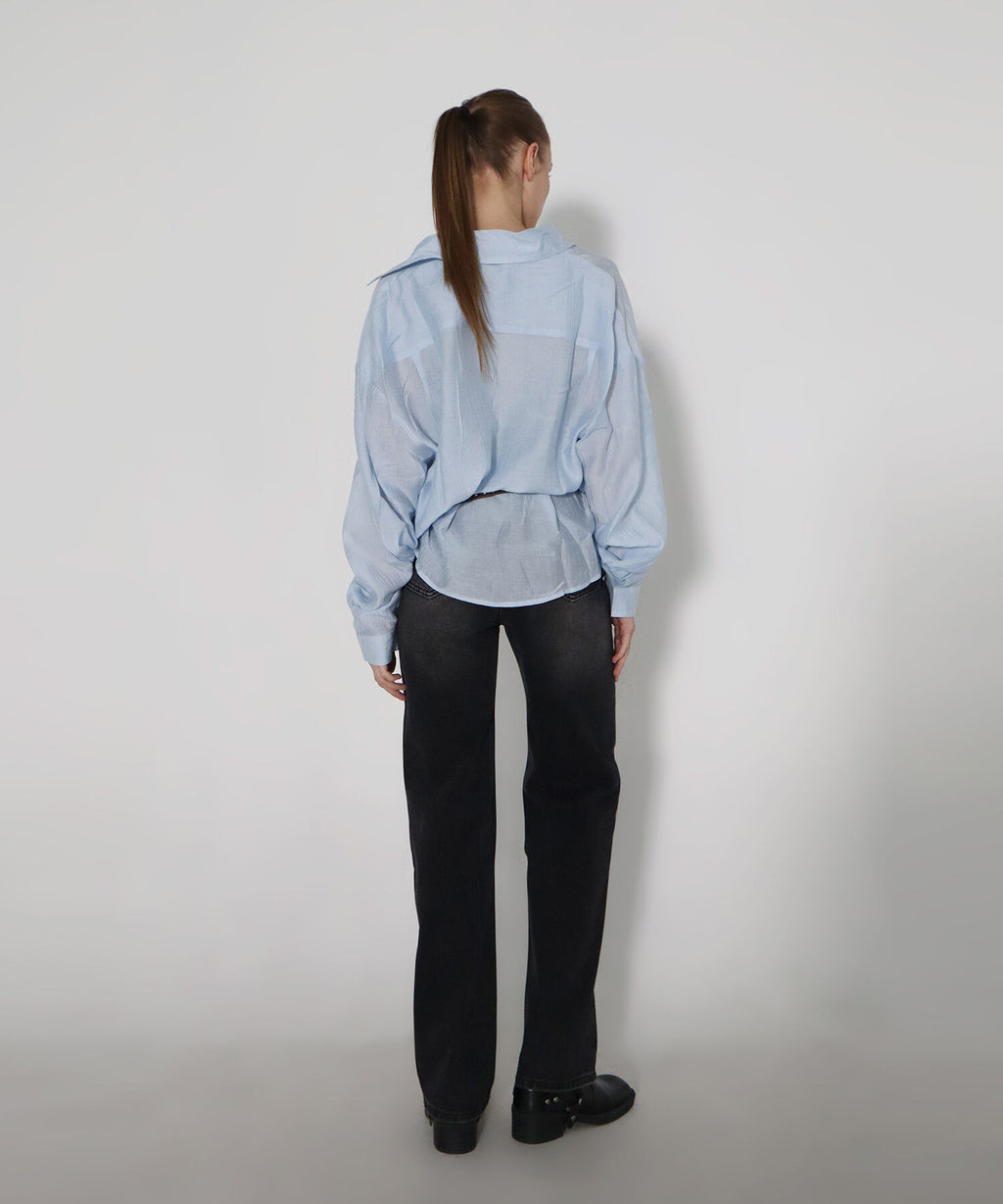 CHICKS Overfit see-through long sleeve shirt Sora