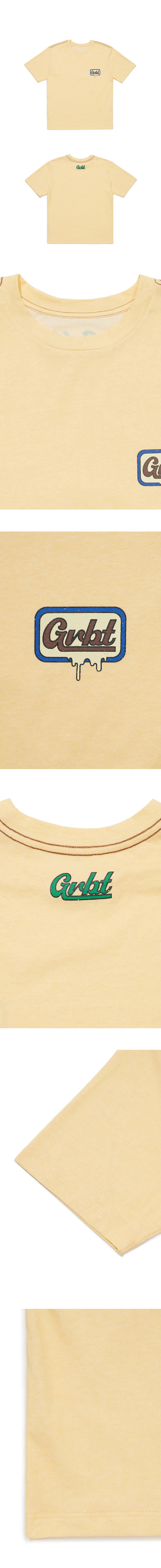 GREENBUTTER Pigment Stitch Point Logo Tee (Yellow)