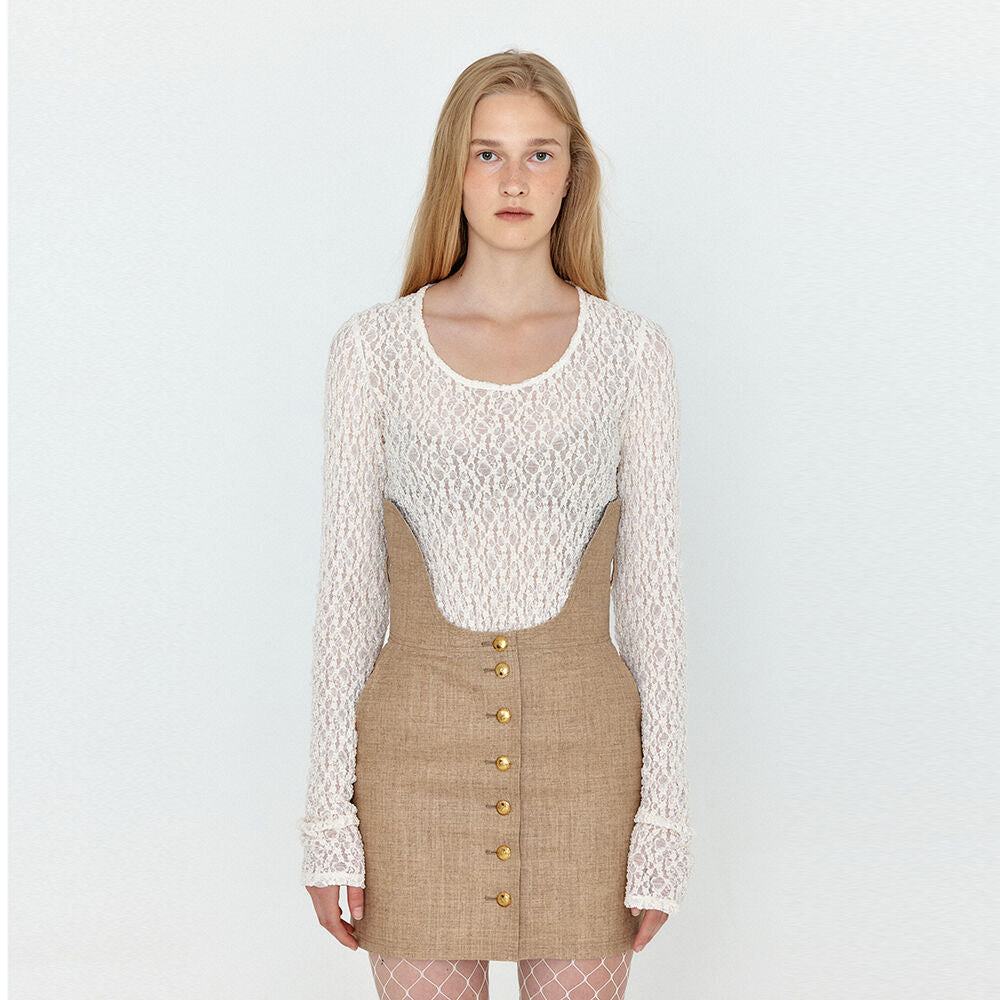 EENK EENK WOLA Long Sleeve Jersey T-shirt - Ivory