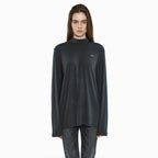 YCH LONG SLEEVE CLASSIC MIDI NECK TOP GREY (W24TS11141GY)