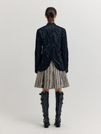 EENK EENK XOVEL Pintucked Skirt - Black/Beige